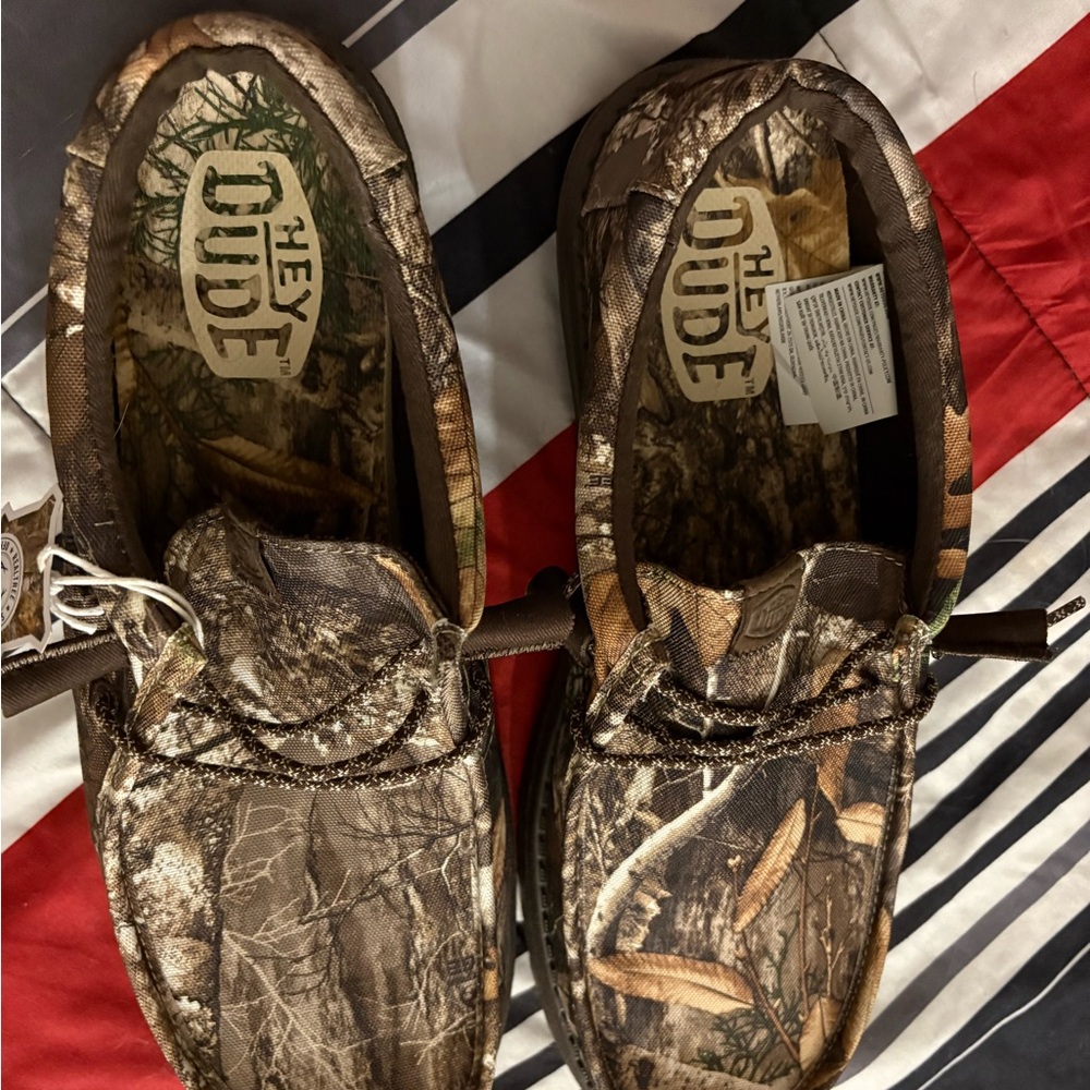 Hey Dude Brown Camo Casual Slip-On Loafers